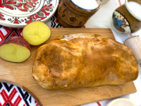 Placinta cu cartofi, telemea si smantana