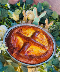 Pasca mica cu branza dulce si stafide